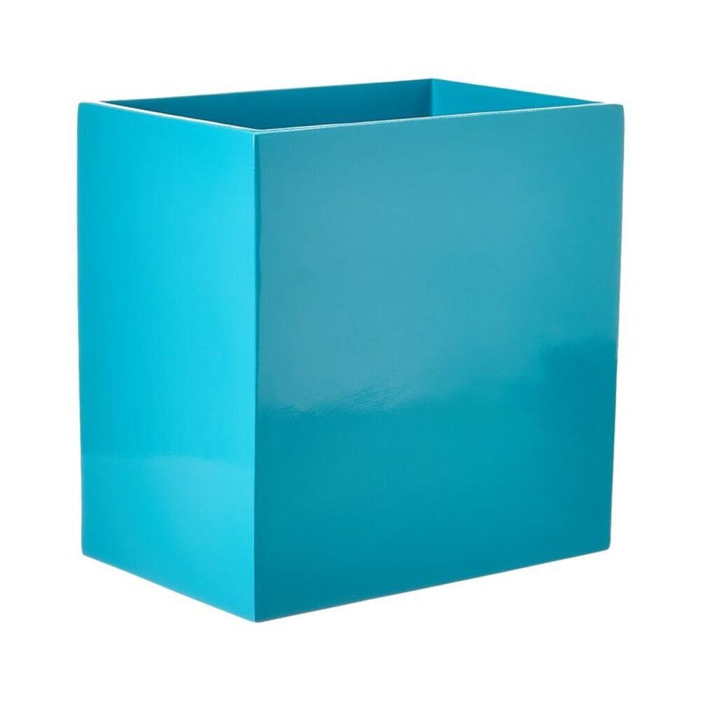 Jonathan Adler Glossy Turquoise Square Wastebasket